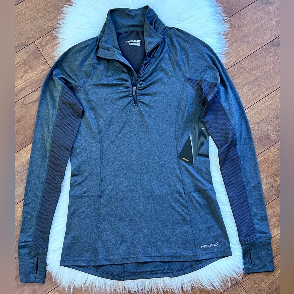 NWT HEAD 1/4 Zip Long Sleeve Pullover Top-Size S